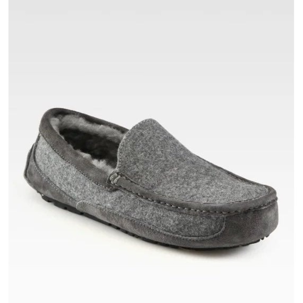 8M - [NEW] UGG Ascot Wool Men's Slipper‎ Grey 1103890